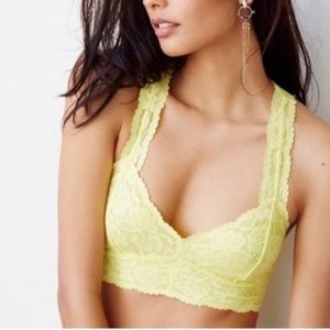 FREE PEOPLE Galloon Lace Racerback Bra NWT M
